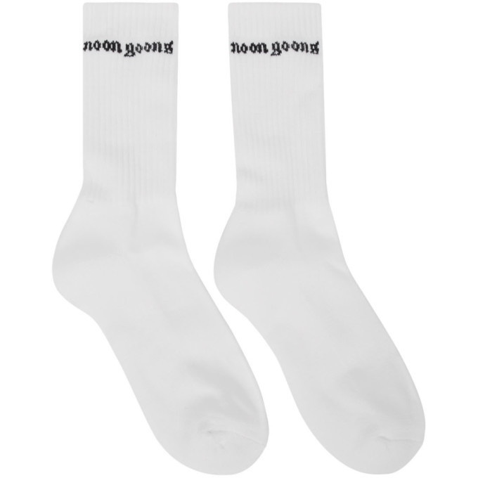 Photo: Noon Goons Two-Pack White Logo Socks