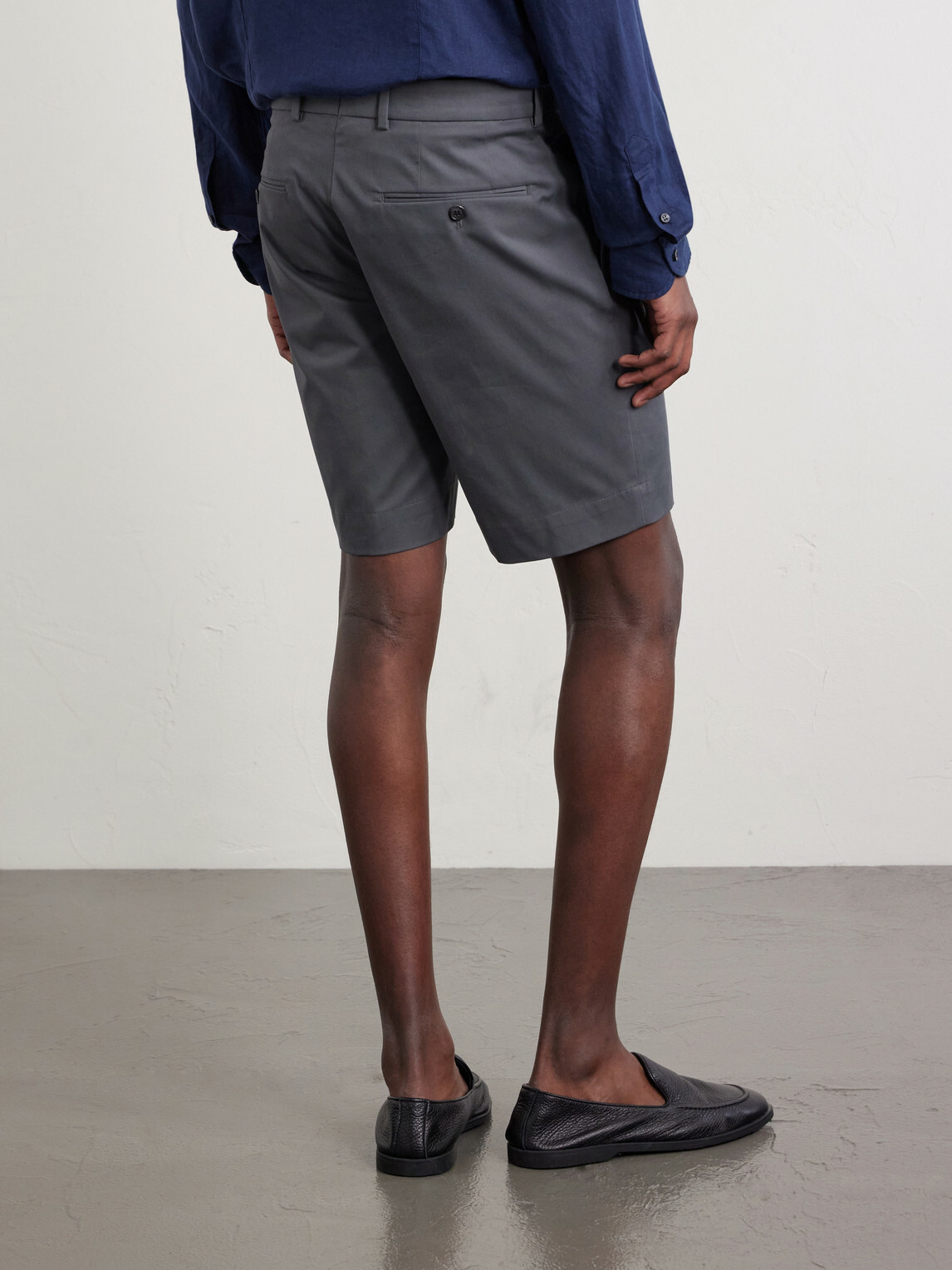 Slowear - Slim-Fit Cotton-Blend Gabardine Chino Shorts - Gray