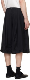 HODAKOVA Black Upside Down Trouser Shorts