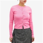 Marine Serre Women's Core Knitted Cardigan in Pink
