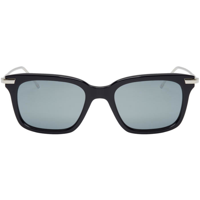 Photo: Thom Browne Navy and Silver TB-701 Sunglasses
