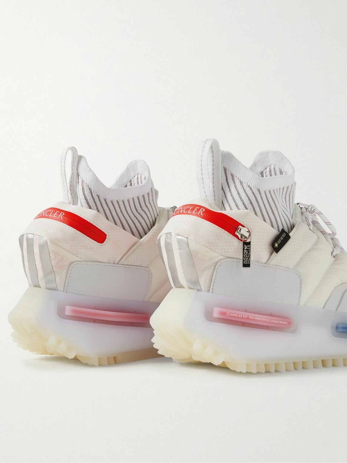 Moncler Genius - adidas Originals NMD Runner Stretch Jersey-Trimmed Quilted  GORE-TEX High-Top Sneakers - White Moncler Genius