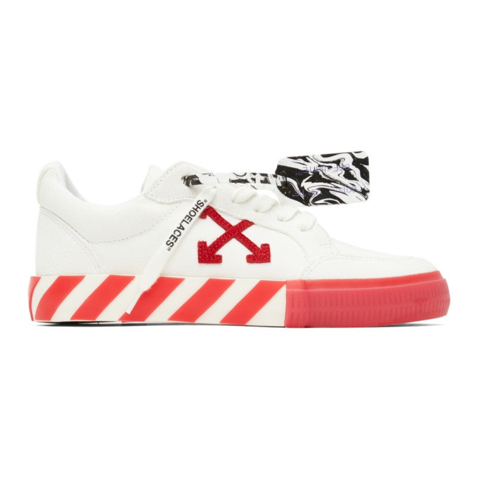 Photo: Off-White Off-White and Red Vulcanized Low Sneakers