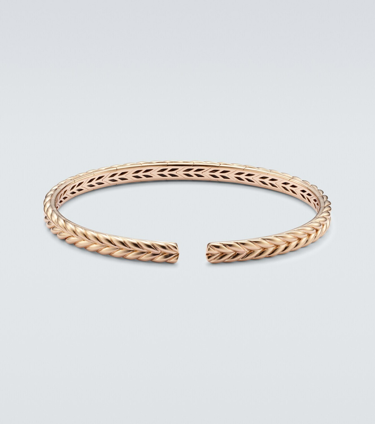 David Yurman Chevron 18kt rose gold cuff bracelet