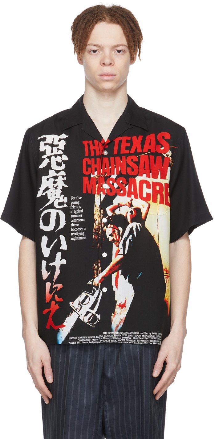 WACKO MARIA Black 'The Texas Chainsaw Massacre' Shirt Wacko Maria