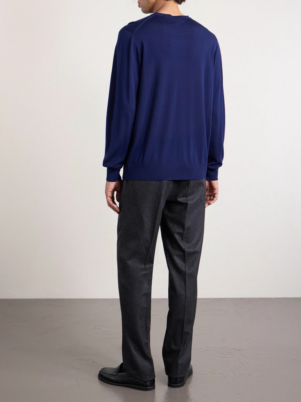 SEASE - Lasca Wish® Virgin Wool T-Shirt - Blue
