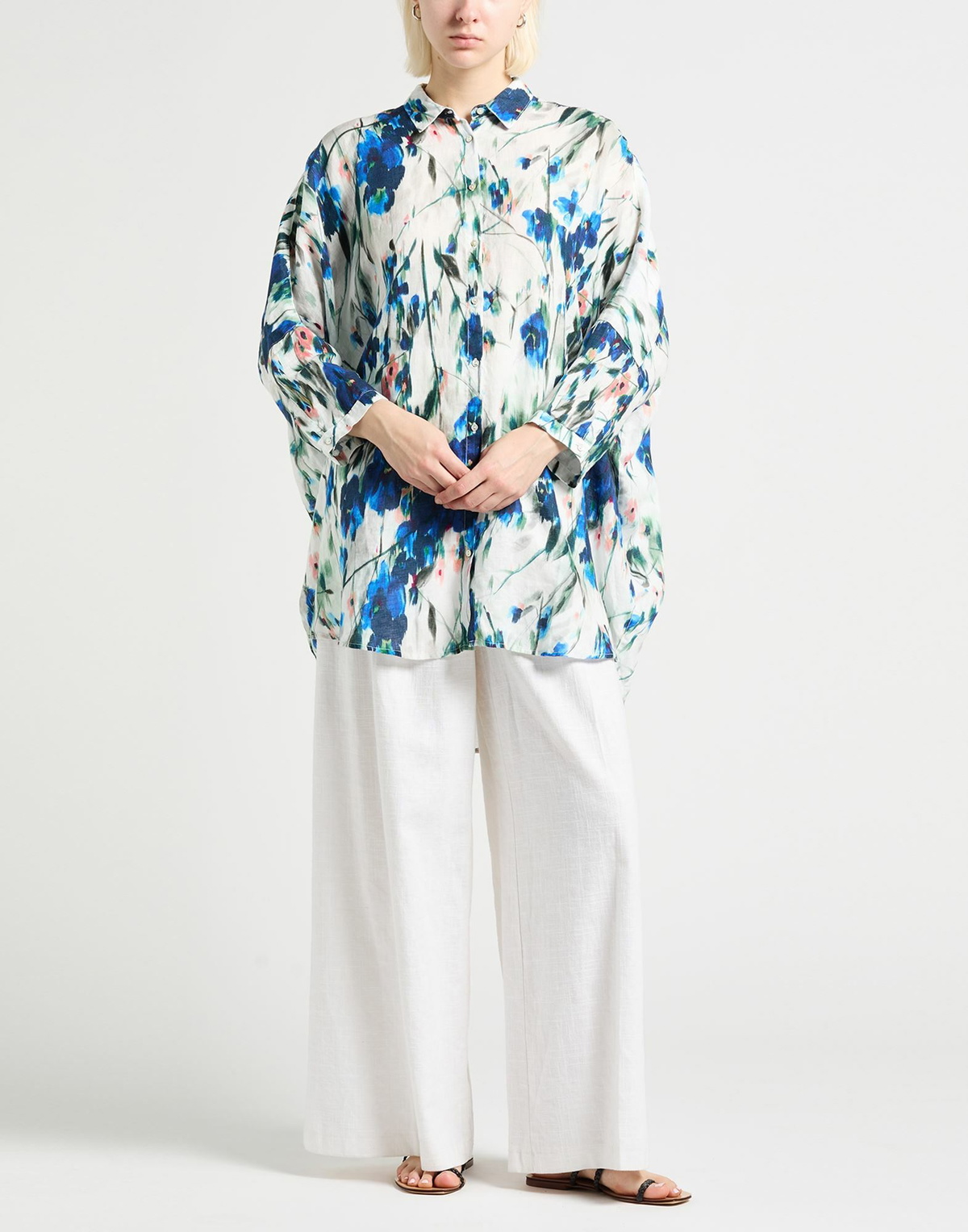 120% Lino Womens Shirt in Off white