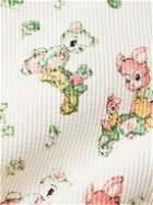 Enfants Riches Déprimés - Printed Waffle-Knit Cotton T-Shirt - Neutrals