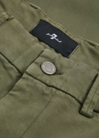 7 For All Mankind Straight-leg Cotton-blend Chinos Khaki