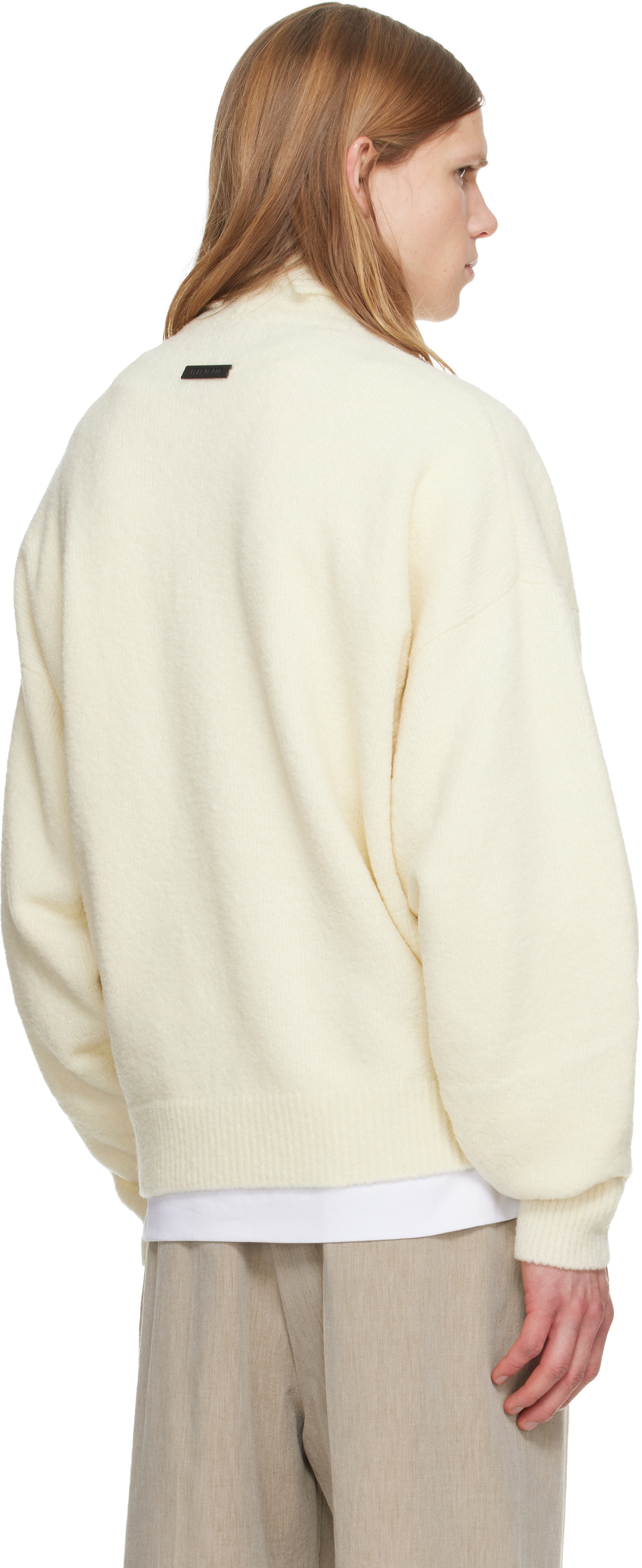 Fear of God Off-White Wool Split High Neck Sweater