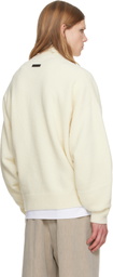 Fear of God Off-White Wool Split High Neck Sweater
