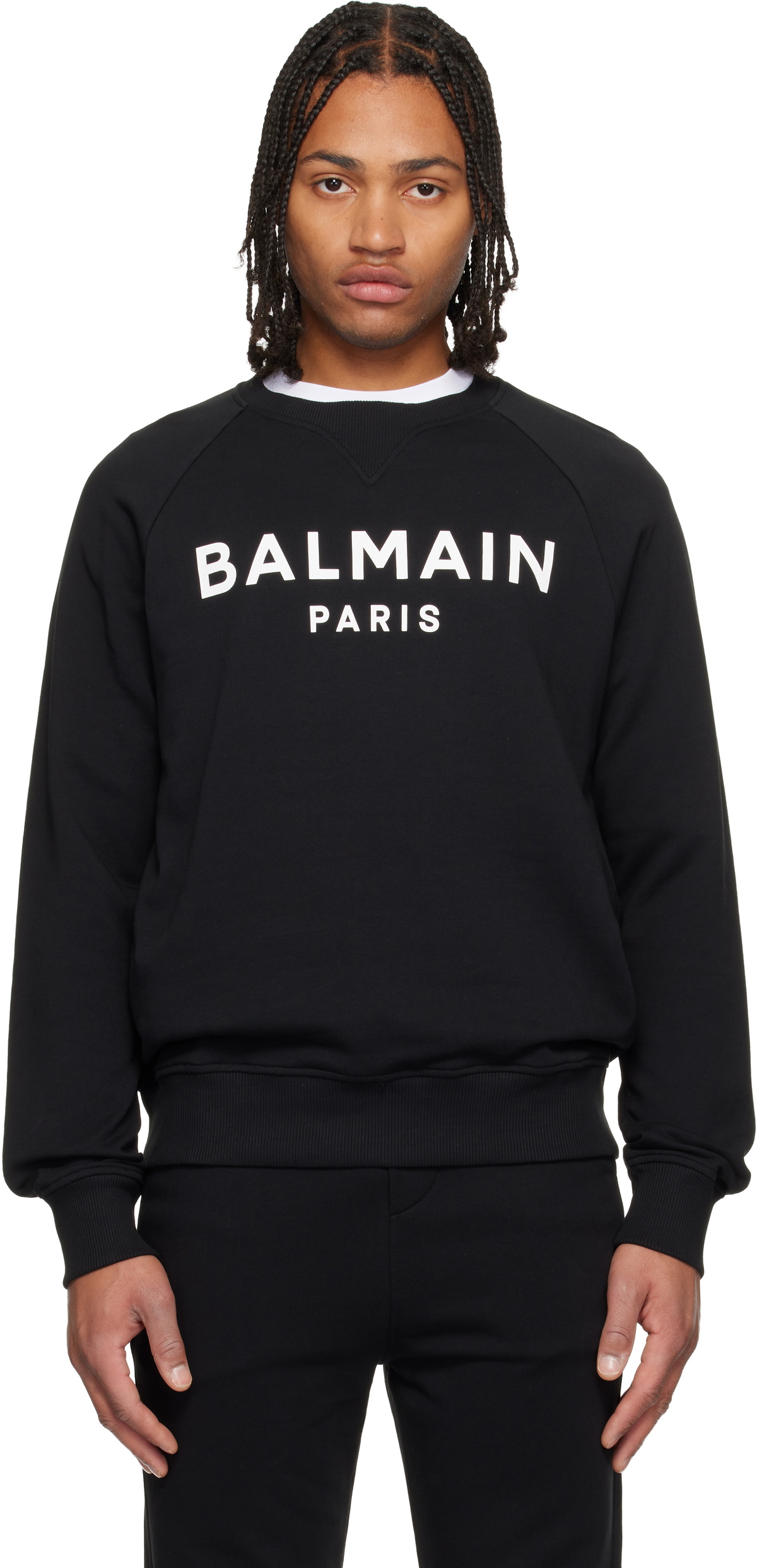 Balmain Black 'Balmain Paris' Printed Sweatshirt