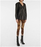 Junya Watanabe - Leopard-printed mid-rise leggings
