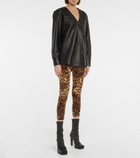 Junya Watanabe - Leopard-printed mid-rise leggings