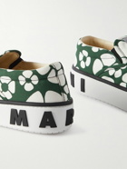Marni - Carhartt WIP Floral-Print Canvas Slip-On Sneakers - Green