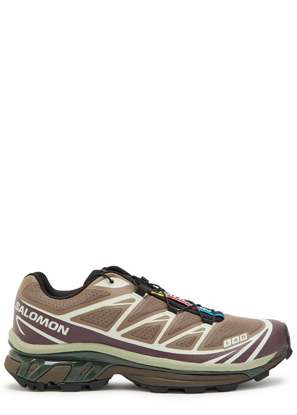Photo: Salomon XT-6 Panelled Mesh Sneakers Cream