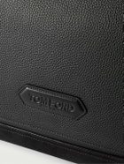 TOM FORD - Suede-Trimmed Full-Grain Leather Messenger Bag