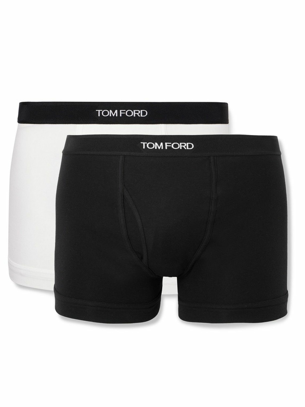 Photo: TOM FORD - Two-Pack Stretch-Cotton Jersey Boxer Briefs - Multi