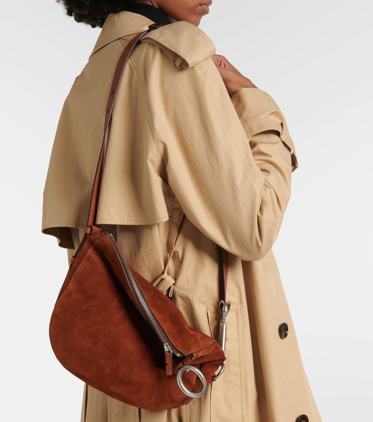 Burberry Knight Small suede shoulder bag Burberry