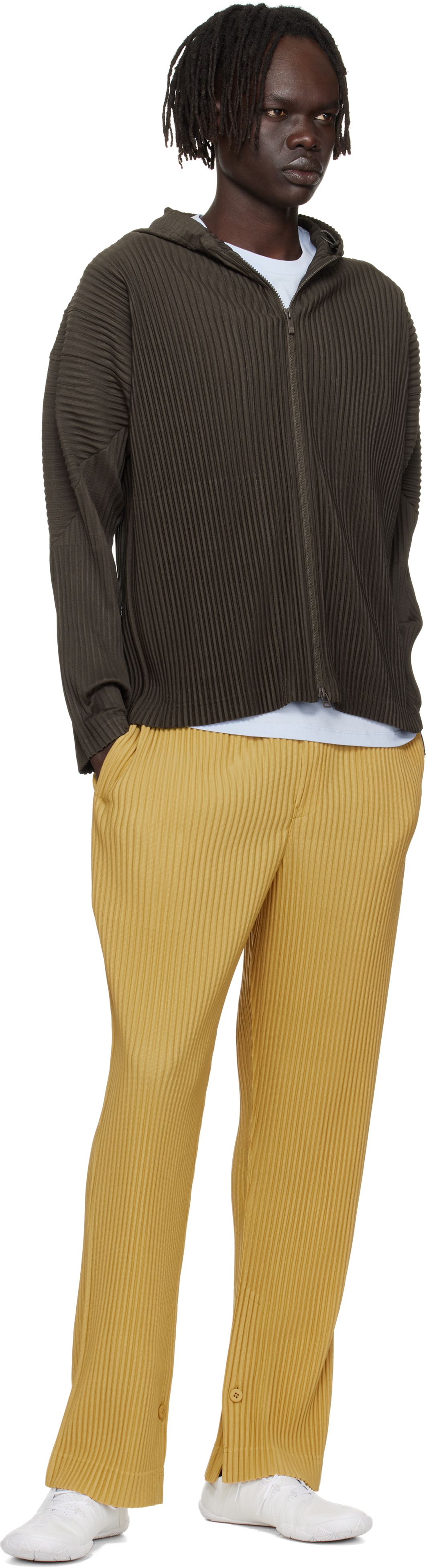 HOMME PLISSÉ ISSEY MIYAKE Brown Monthly Color June Hoodie Homme