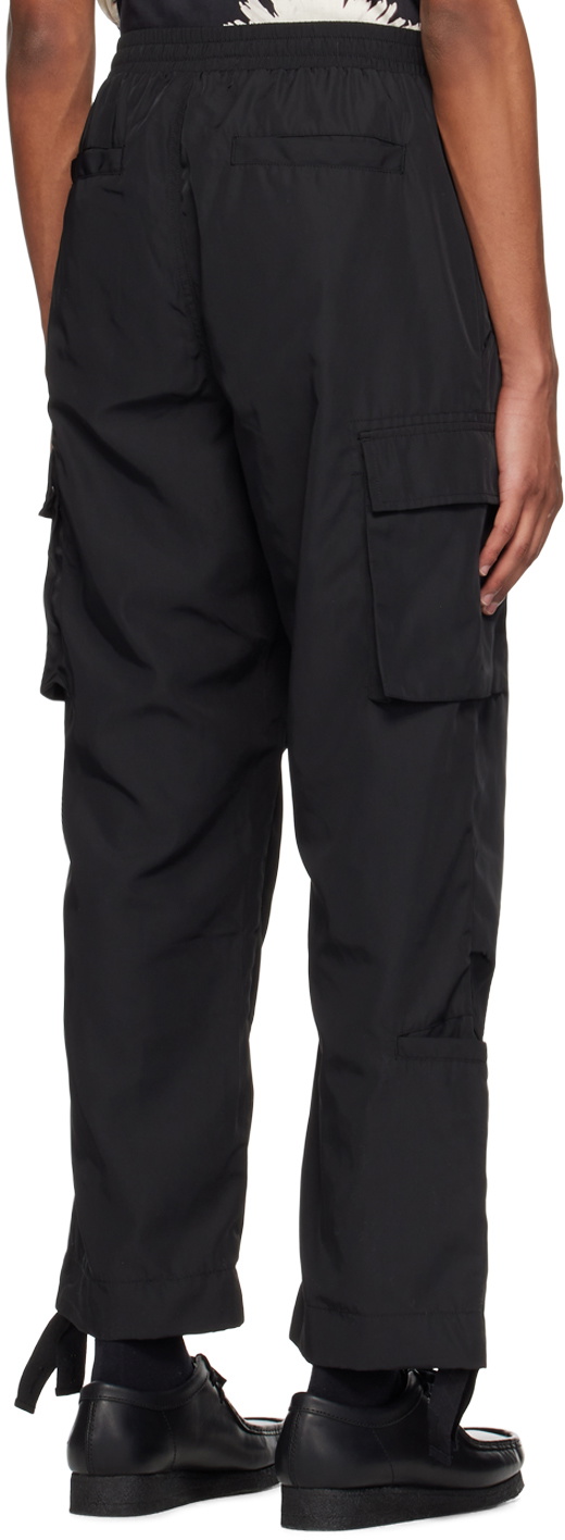 Double Rainbouu Black Drawstring Cargo Pants