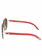 Cartier Eyewear Logo Rim-less Sunglasses