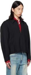 COOR Black Wool Blouson Jacket