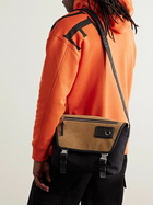 LOEWE - Leather-Trimmed Suede and Canvas Messenger Bag