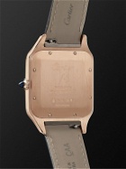 Cartier - Santos-Dumont Hand-Wound 33.9mm Extra Large 18-Karat Rose Gold and Alligator Watch, Ref. No. WGSA0032