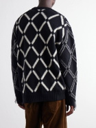 Junya Watanabe - Intarsia Wool-Blend Sweater - Black