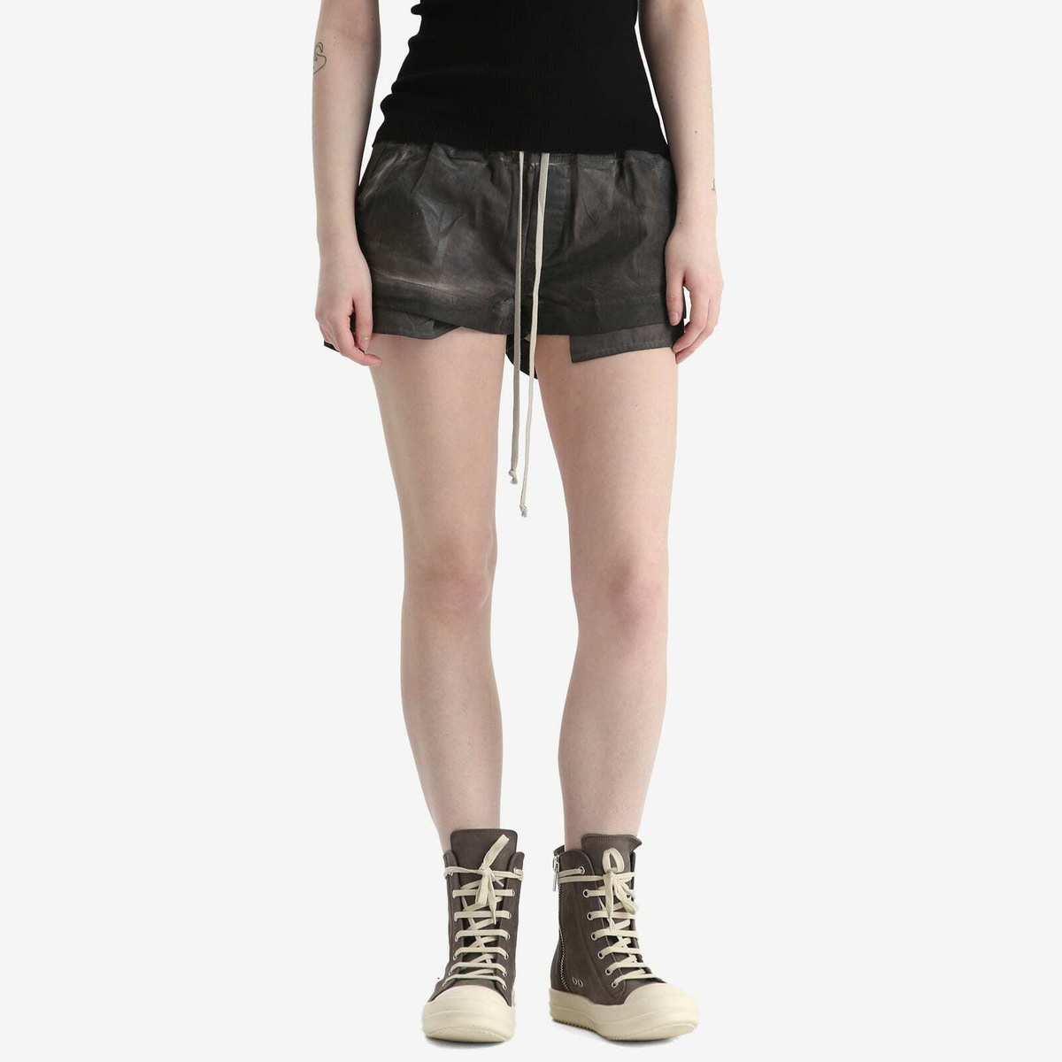 Rick Owens DRKSHDW Women's Fog Boxer Shorts in Darkdust