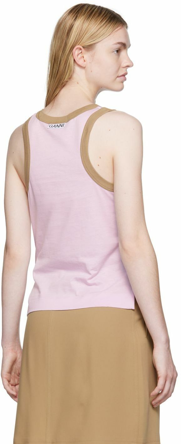 GANNI Pink 'Ganni Copenhagen' Tank Top GANNI