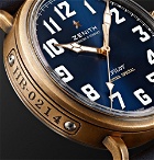 Zenith - Pilot Type 20 Extra Special Automatic 40mm Bronze and Nubuck Watch - Blue