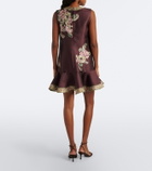 Alémais Josie floral ruffled minidress
