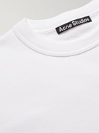ACNE STUDIOS - Forba Logo-Appliquéd Cotton-Jersey Sweatshirt - White