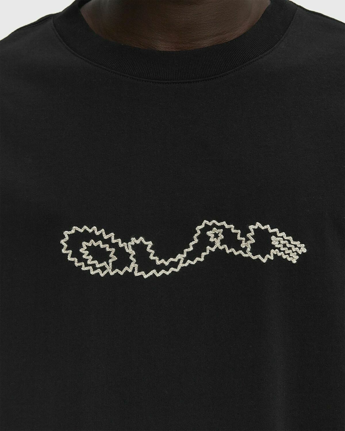ØLÅF ZIGZAG WAVY DRIFT TEE Black Mens Shortsleefe