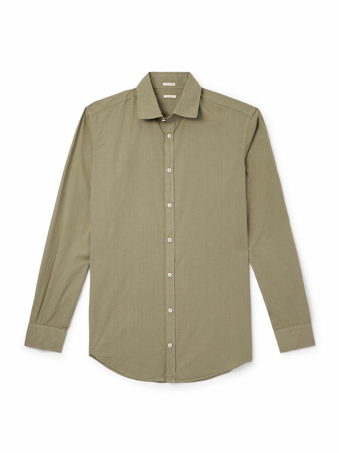 MASSIMO ALBA 売れ筋商品|||マッシモ アルバ Tシャツ トップス レディース T-shirts Green Massimo Alba - Kos Grandad-Collar Linen and Cotton-Blend