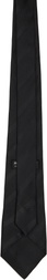 Comme des Garçons Homme Deux Black Thin Diagonal Stripe Silk Tie