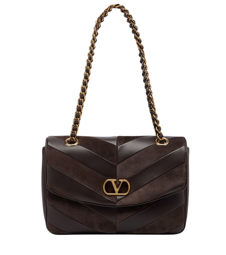 Photo: Valentino Garavani Djuna Medium chevron leather shoulder bag