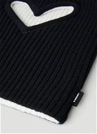 Reversible Cut-Out Beanie Hat in Black