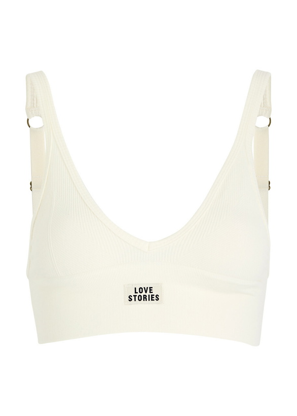 Photo: Love Stories Posey Cotton-blend Soft-cup bra Off White