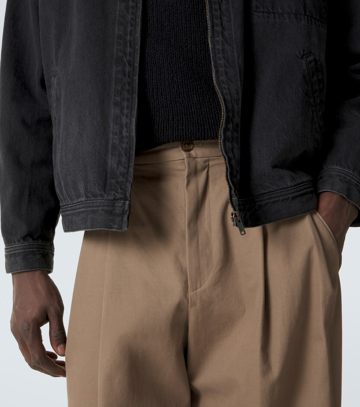 The Row Tibor cotton and cashmere wide-leg pants