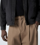 The Row Tibor cotton and cashmere wide-leg pants