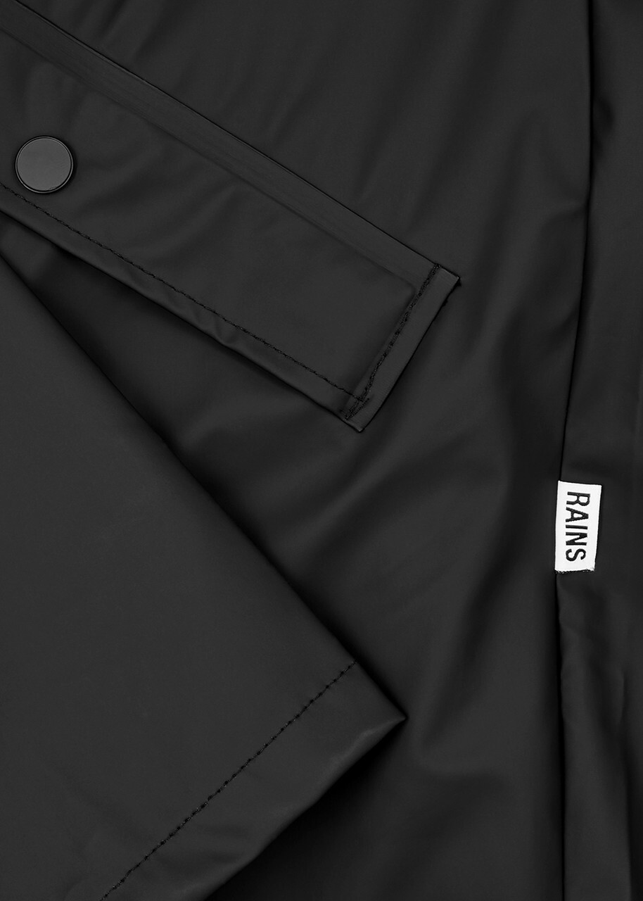 Rains Long Matte Rubberised Raincoat Black