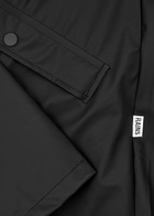 Rains Long Matte Rubberised Raincoat Black