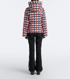 Perfect Moment Duvet houndstooth hooded down ski jacket