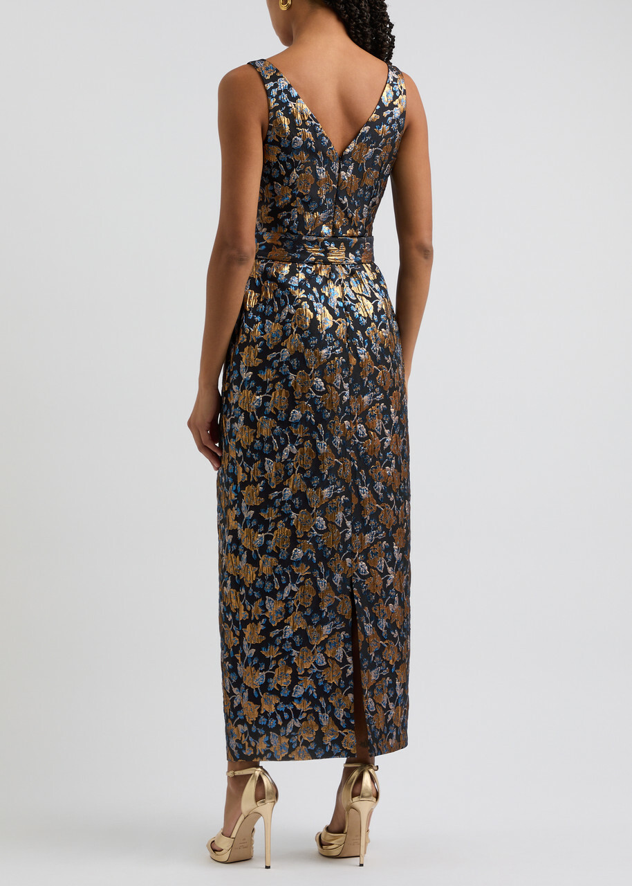 Borgo DE Nor Jules Floral Brocade Maxi Dress Multicoloured