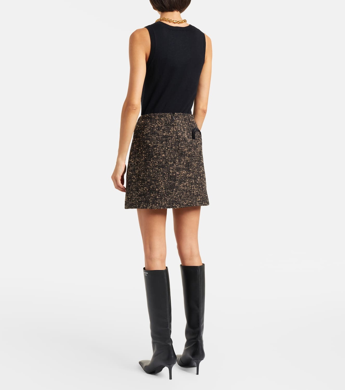 Blazé Milano Coci wool-blend tweed miniskirt