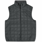Taion Men's Reversible Boa Fleece Down Vest in Black/Black