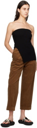 DRAE Brown One Tuck Trousers